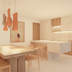 cocina-taburetes-Unifamiliar-Pollença